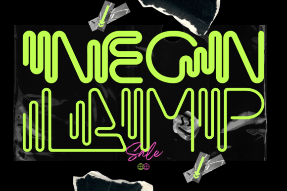 Neon Lamp Font for Bold Campaigns